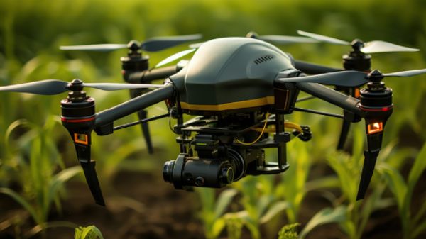 Skyfield drone monitoring crops